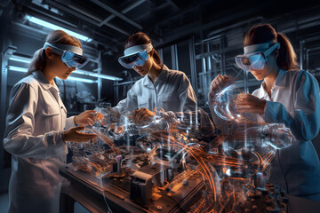 Fototapeta premium Industrial Metaverse 