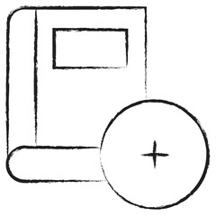 Hand drawn Add Book icon