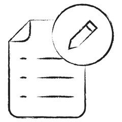 Hand drawn Document Edit icon