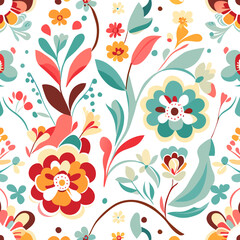 Fototapeta na wymiar multi-colored floral fabric pattern vector design pattern pattern artistic flower