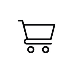 Shopping cart icon vector trolley sign