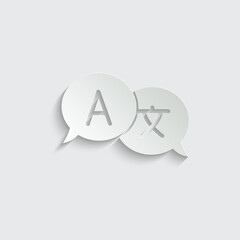 Language translation icon vector, change language icon 