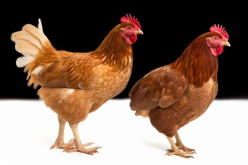 Fototapeta premium chicken on white background, Generative AI