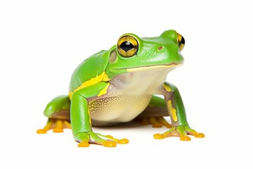 Obraz premium frog white background, Generative AI