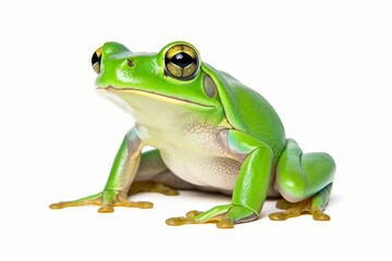 Fototapeta premium frog white background, Generative AI