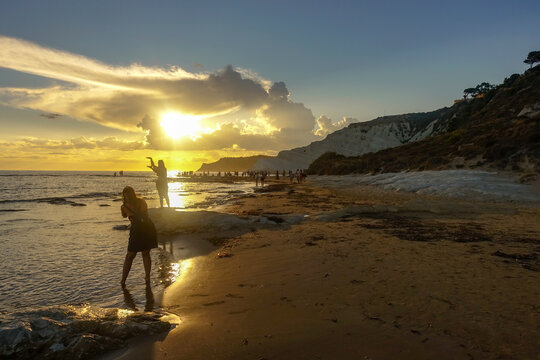 Tramonto sulla spiaggia di Realmonte 9884