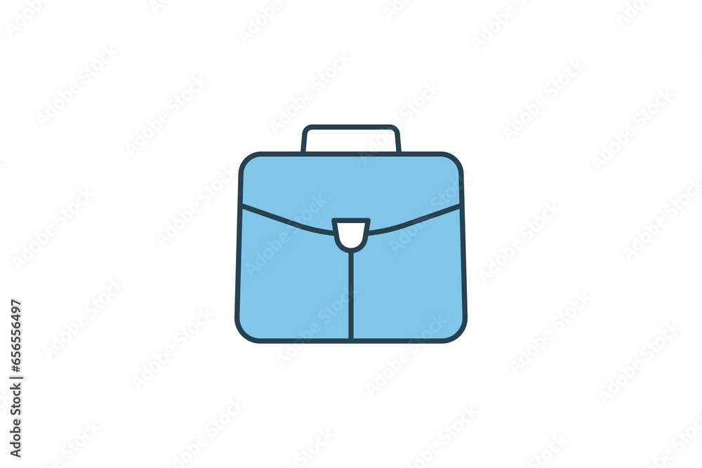 Poster briefcase icon. icon related to business. suitable for web site design, app, ui, user interfaces. fl
