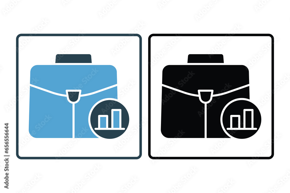 Poster briefcase icon. icon related to business. suitable for web site design, app, ui, user interfaces. so