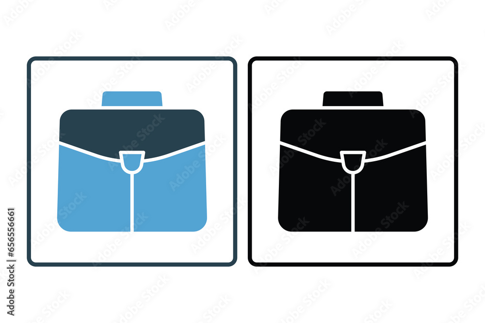 Poster briefcase icon. icon related to business. suitable for web site design, app, ui, user interfaces. so