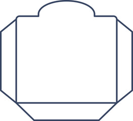 Junk journal card template, dieline and structure.