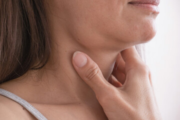 Cervical lymphadenitis of the right side in a woman.