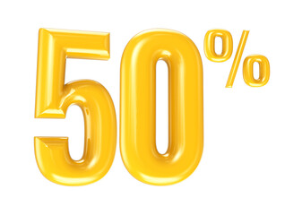 Number Gold 3D Render