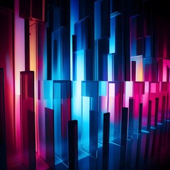 3d rendering of abstract background with neon lights. 3d illustration