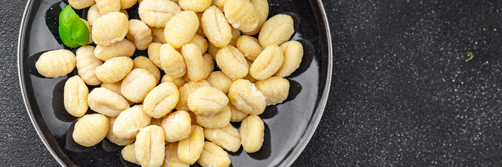 gnocchi raw food potato snack meal food on the table copy space food background rustic top view 