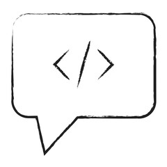 Hand drawn Chat Code icon