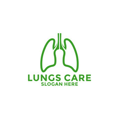 Lungs logo design vector template