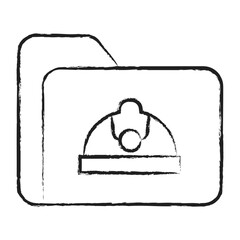 Hand drawn Construction Engineering Folder icon