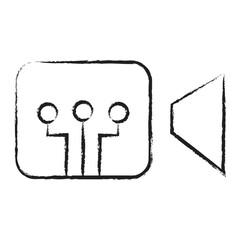 Hand drawn Video Circuit icon