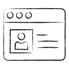 Hand drawn Profile Website icon