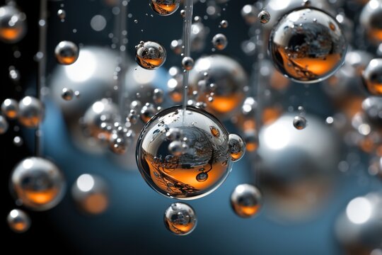 Fluid metallic nanoparticles reconfiguring in a zero-gravity environment