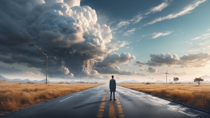 Walking the road less travelled. The path less walked. Lonely. Nomad lifestyle. Wanderlust. Isolation. Off the beaten path.