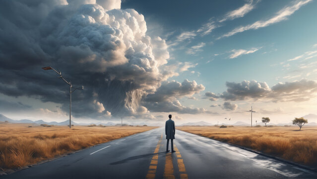 Walking the road less travelled. The path less walked. Lonely. Nomad lifestyle. Wanderlust. Isolation. Off the beaten path.