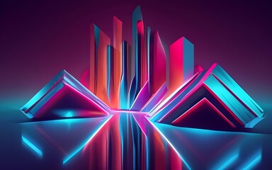 abstract background with stars Generative ai