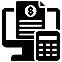 Accounting Information Glyph Icon