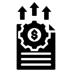 Overhead Cost Glyph Icon