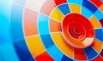 Obraz premium Set goal or business target concepts with arrow darts and bullseye. strategy plan for success.effort and overcoming for worker.focus point ideas