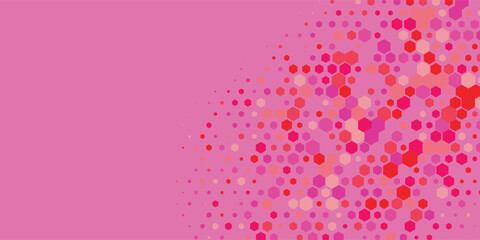 Geometric Multi size Hexagon with multi Color Background