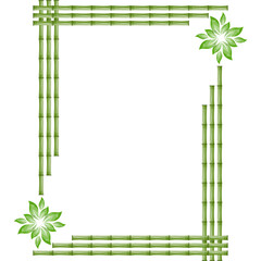 Fototapeta na wymiar bamboo frame ornament vector design
