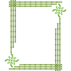 Fototapeta na wymiar bamboo frame ornament vector design