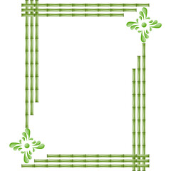 bamboo frame ornament vector design