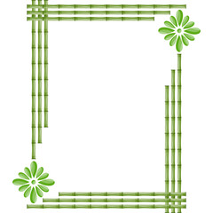 bamboo frame ornament vector design