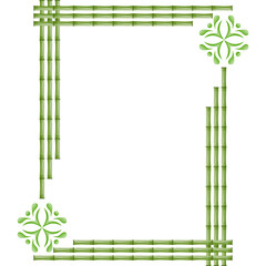 bamboo frame ornament vector design