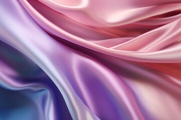 Fototapeta premium Rippled silk texture backdrop with a melding of jewel-tone color transitions