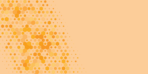 Geometric Multi size Hexagon with multi Color Background