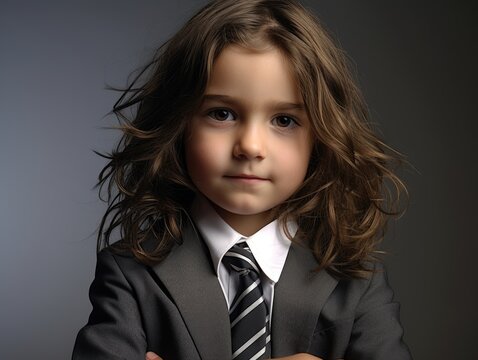 Little boy, looking cool in a suit, jacket and tie, in the style of a gangster or businessman, boss, chief