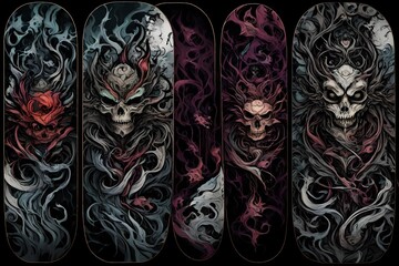 Best skateboard deck design with elegant color combination. Eye-catching skateboard decks. skateboard design. Skateboard deck. 