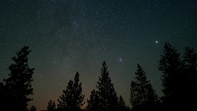 Perseids Meteor Shower with Milky Way Timelapse