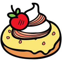 isolate strawberry cake