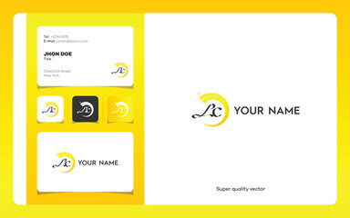 LC Intials logo suitable for 
cleaning company