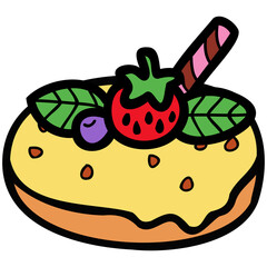 isolate strawberry cake