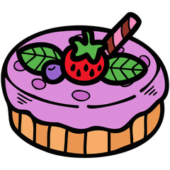 isolate blueberry cake