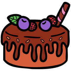 isolate chocolate cake