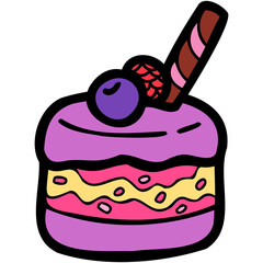 isolate blueberry cake