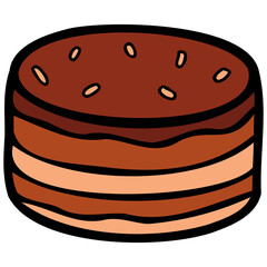 isolate chocolate cake