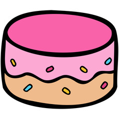 isolate strawberry cake