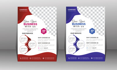 Multipurpose Flyer Layout with Red Accent